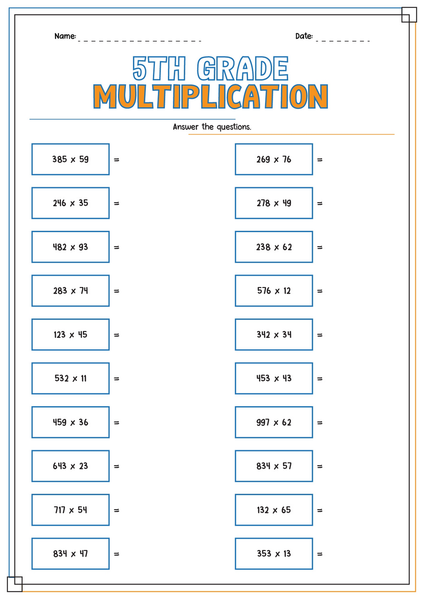17 Hard Multiplication Worksheets 100 Problems Free PDF At Worksheeto
