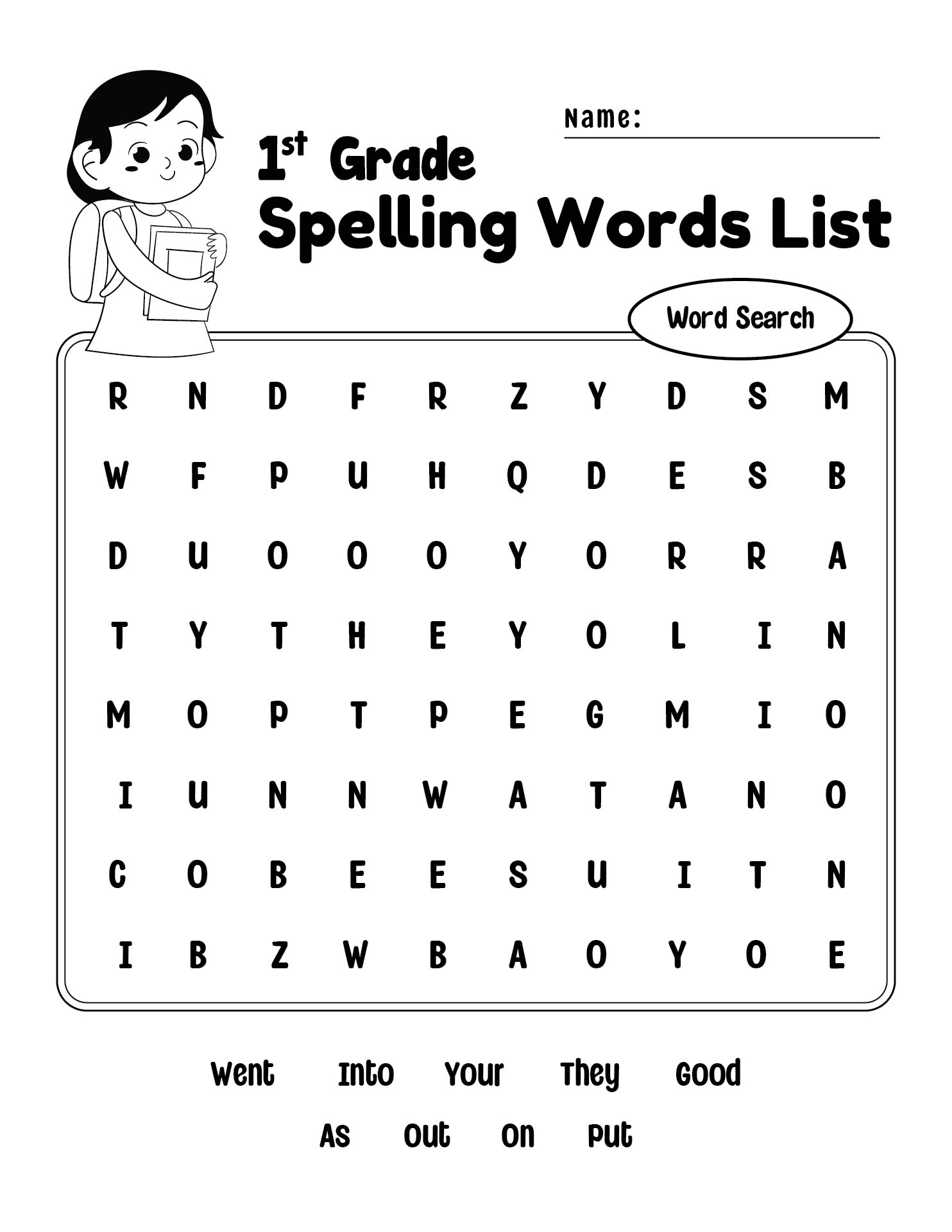 1st Grade Word Search Puzzles 18 Free PDF Printables Printablee