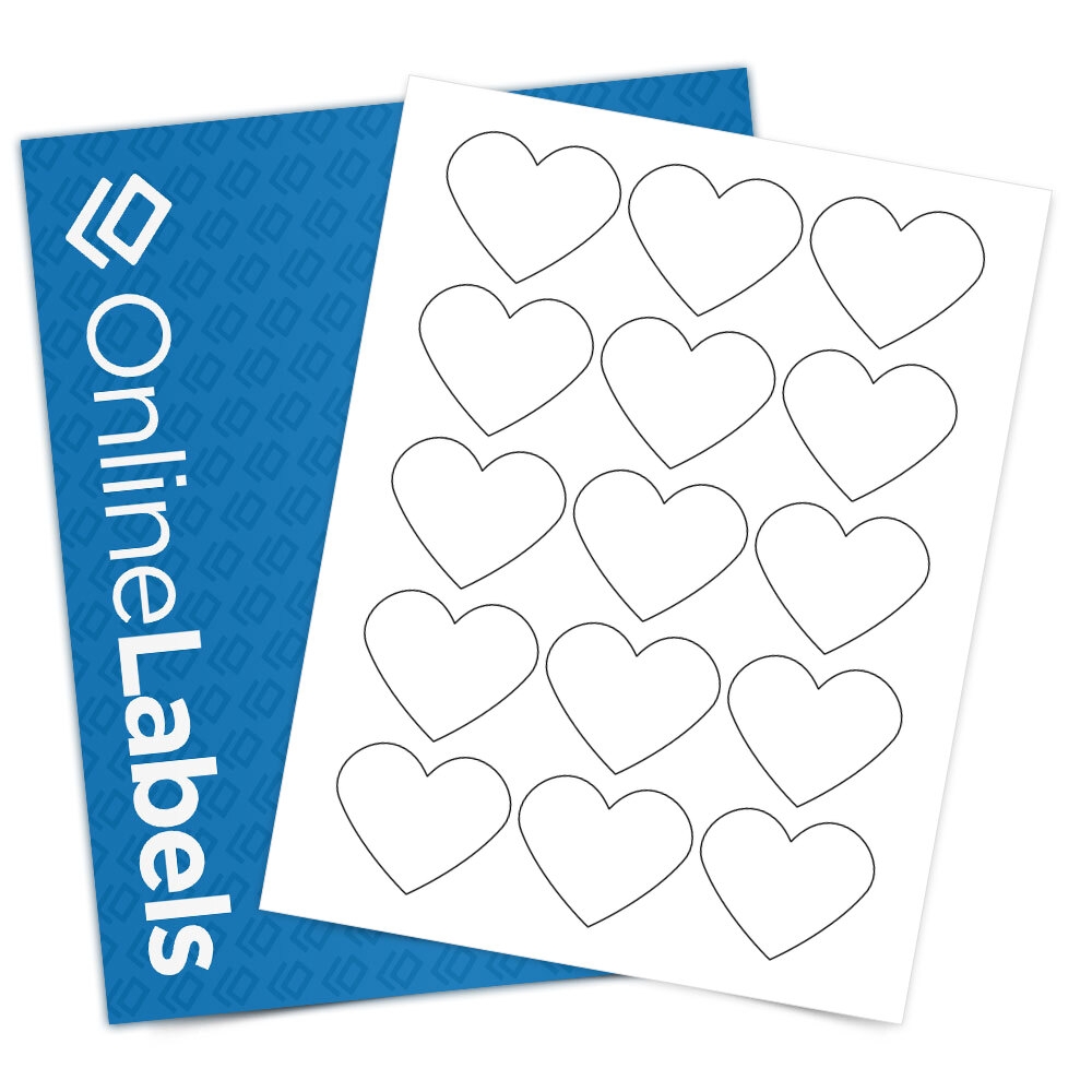2 2754 X 1 8872 Heart Shaped Labels Heart Stickers Blockout OL196BT