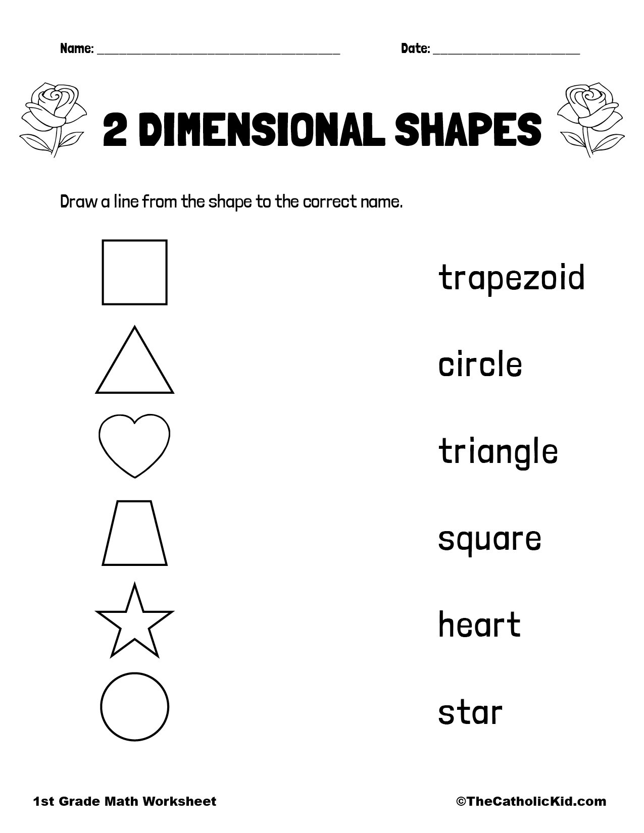 1st Grade Geometry Worksheets