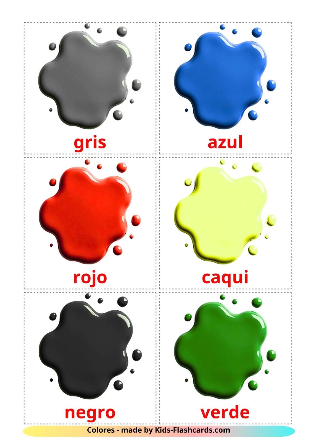21 Printable Colors Flashcards In Spanish Free PDF