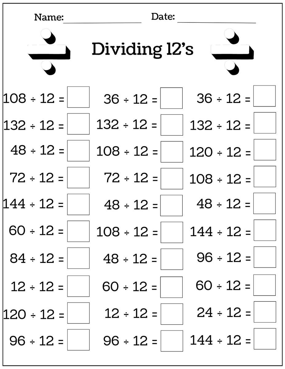 Multiplication Worksheets Fill In The Blanks Math Drills Digital Download Etsy