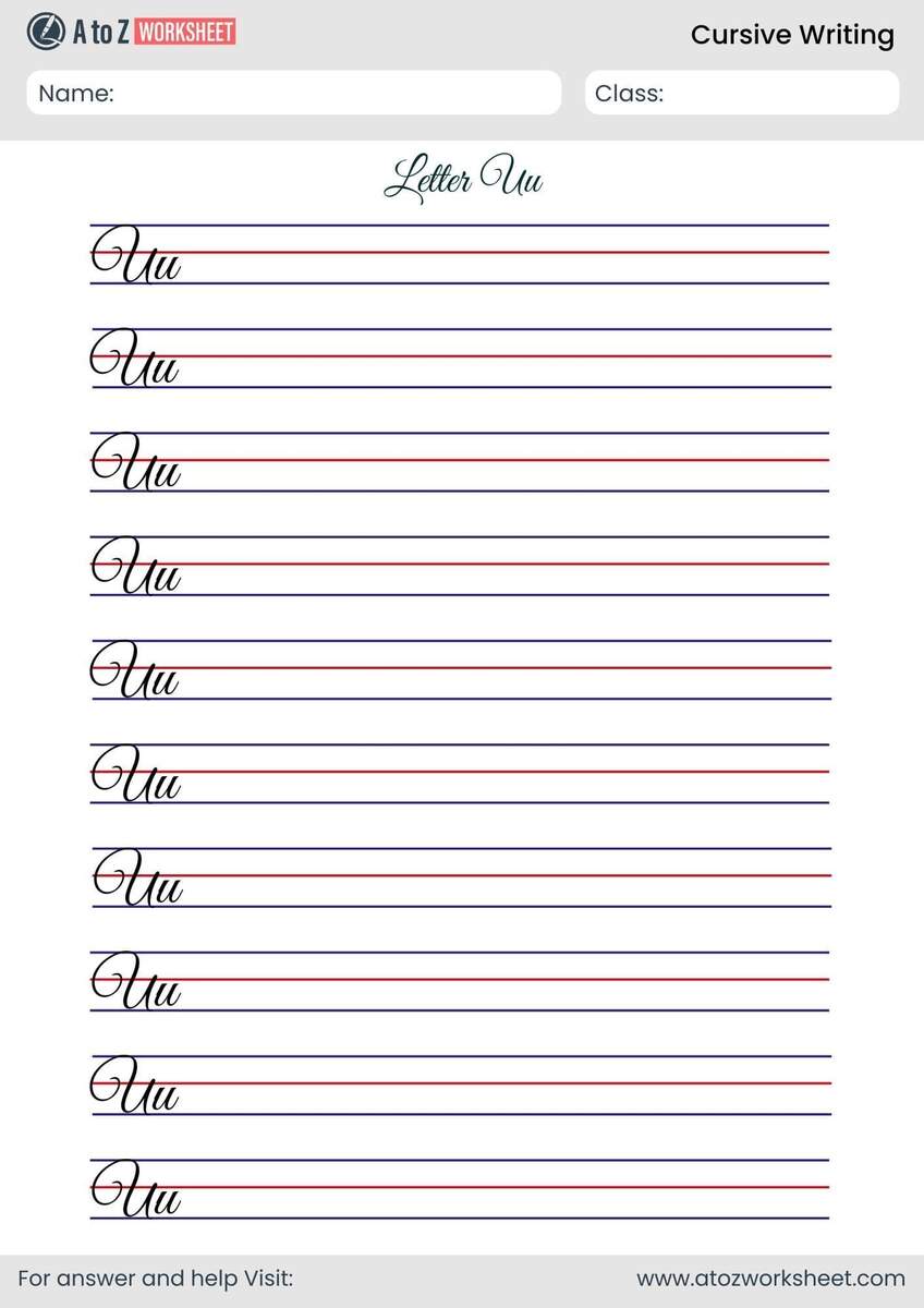 25 Free Cursive Writing Worksheets PDF A To Z Worksheet 25 Free Cursive Writing Worksheets PDF A To Z Worksheet