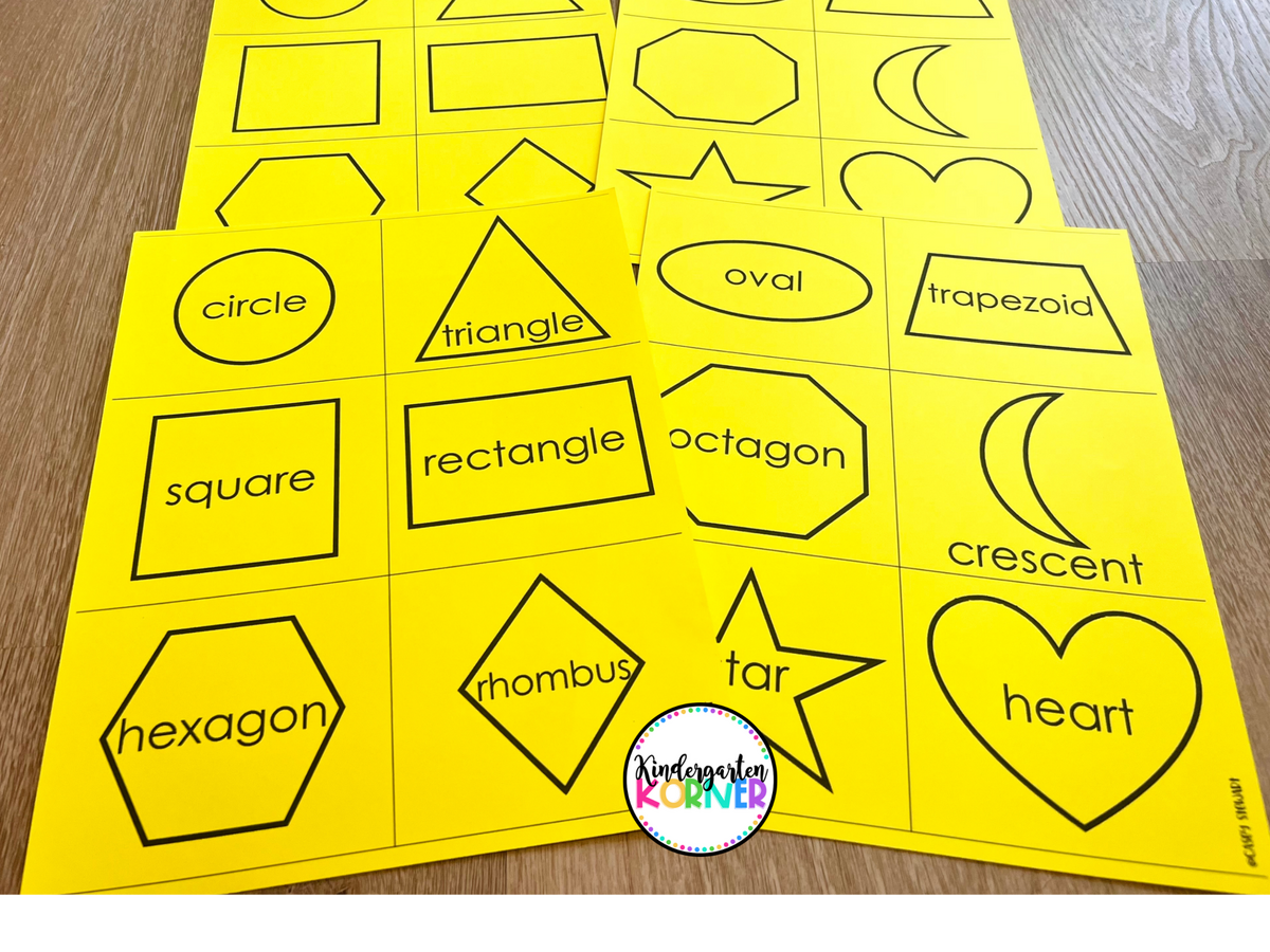 2D Shapes Flash Cards 2 D Shapes Flashcards Kindergarten Math Geometry Unit Supplement Kindergarten Korner A Kindergarten Teaching Blog