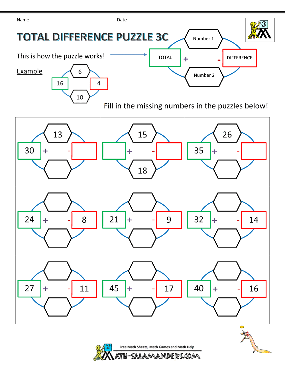 3rd Grade Math Puzzles Worksheets Worksheets Library