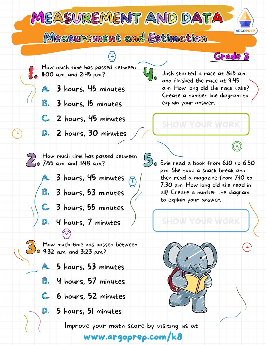 3rd Grade Numbers Amp Operations In Base Ten Time Worksheets For Free ArgoPrep