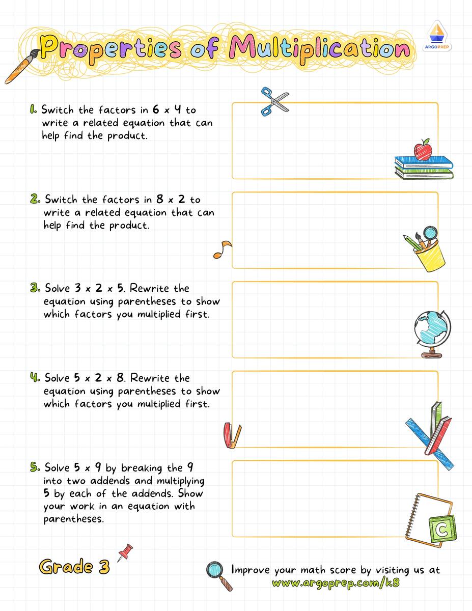 3rd Grade Word Problems Multiply Within 100 Worksheets For Free ArgoPrep