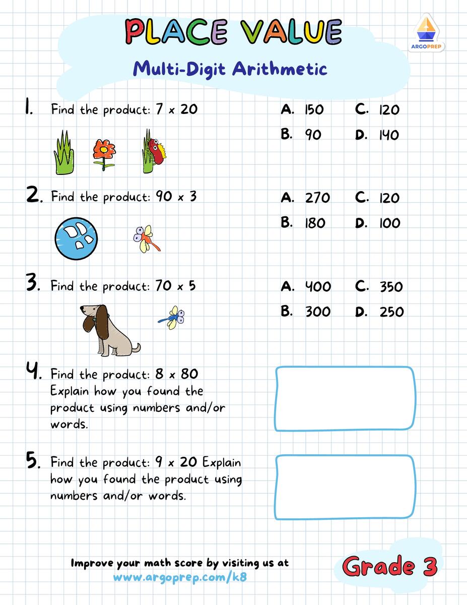 3rd Grade Word Problems Numbers amp Operations In Base Ten Worksheets For Free ArgoPrep
