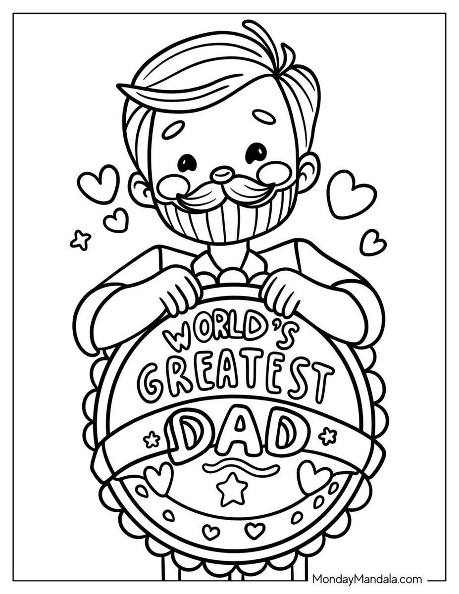 48 Father S Day Coloring Pages Free PDF Printables Happy Father S Day Complex Zentangle Heart Father S Day Coloring Pages
