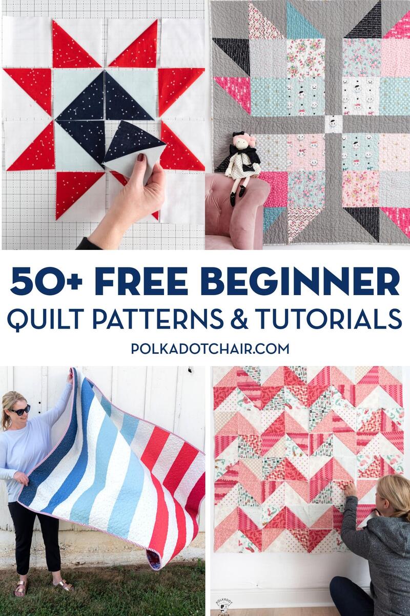 50 Easy Beginner Quilt Patterns Free Tutorials Polka Dot Chair