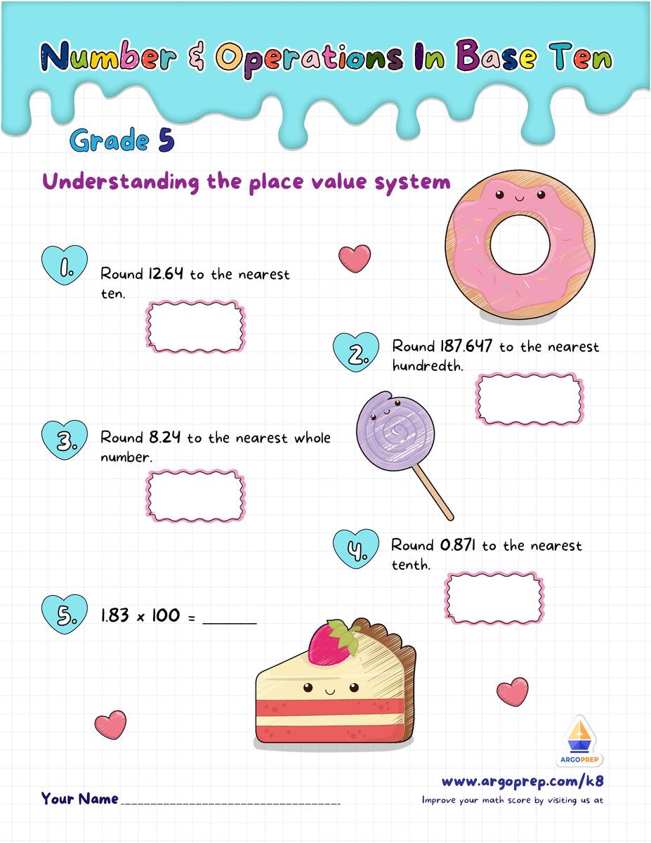 5th Grade Multiplication Numbers Amp Operations In Base Ten Worksheets For Free ArgoPrep