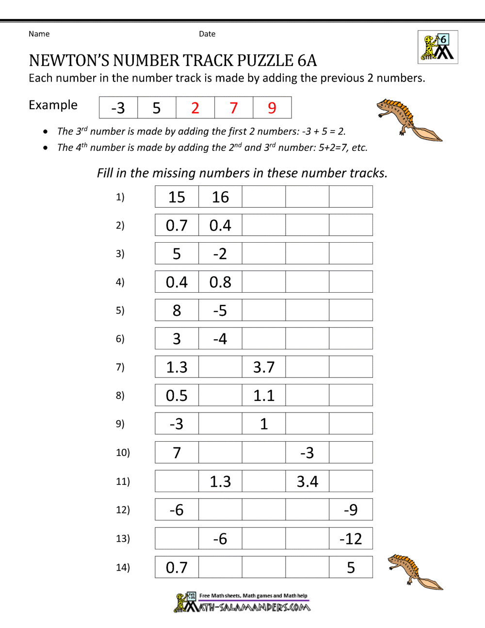 6th Grade Math Puzzles 6th Grade Math Puzzles