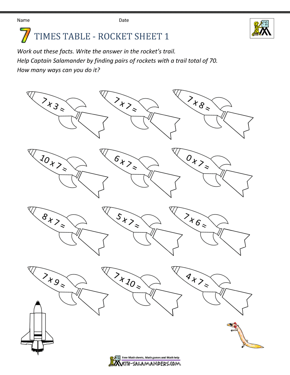 Free Multiplication Worksheets 1 12 Paper Trail Design
