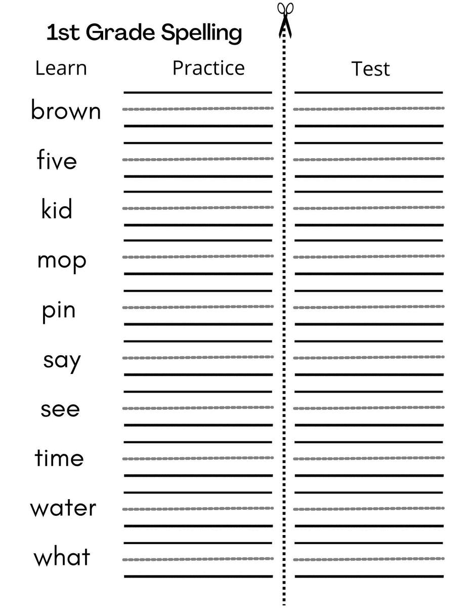 8 Printable First Grade Spelling Writing Worksheets Etsy 8 Printable First Grade Spelling Writing Worksheets Etsy