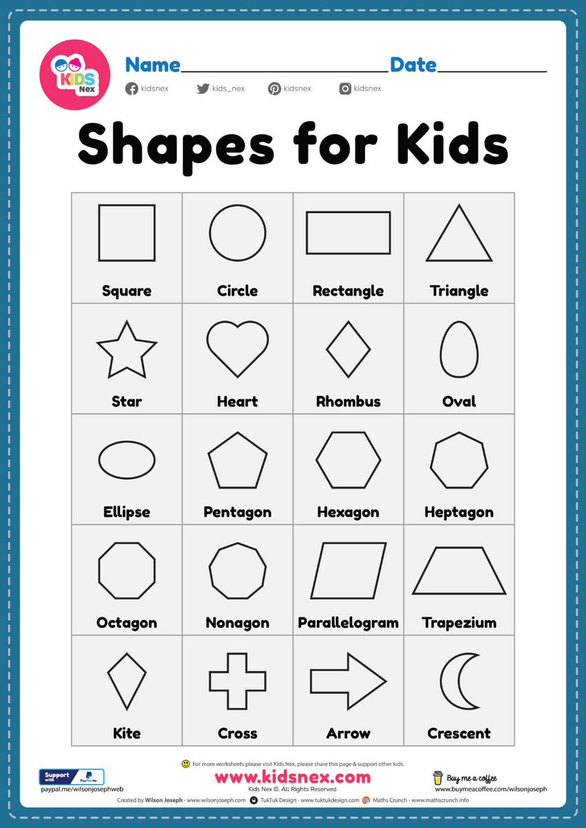 9 Shapes For Kids Ideas Shapes For Kids Preschool Shapes Preschool