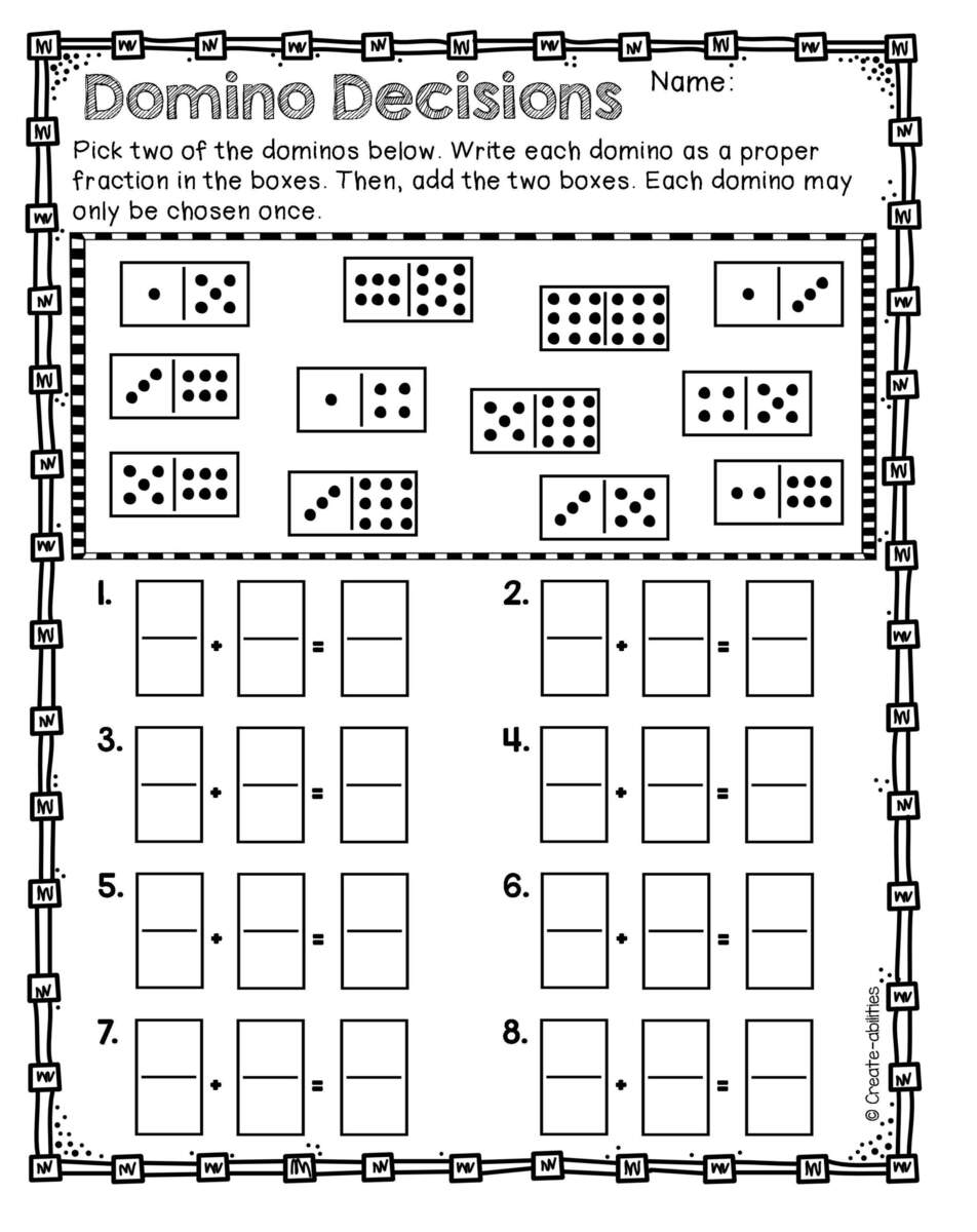 Adding And Subtracting Fractions Games And Activities Adding And Subtracting Fractions Games And Activities