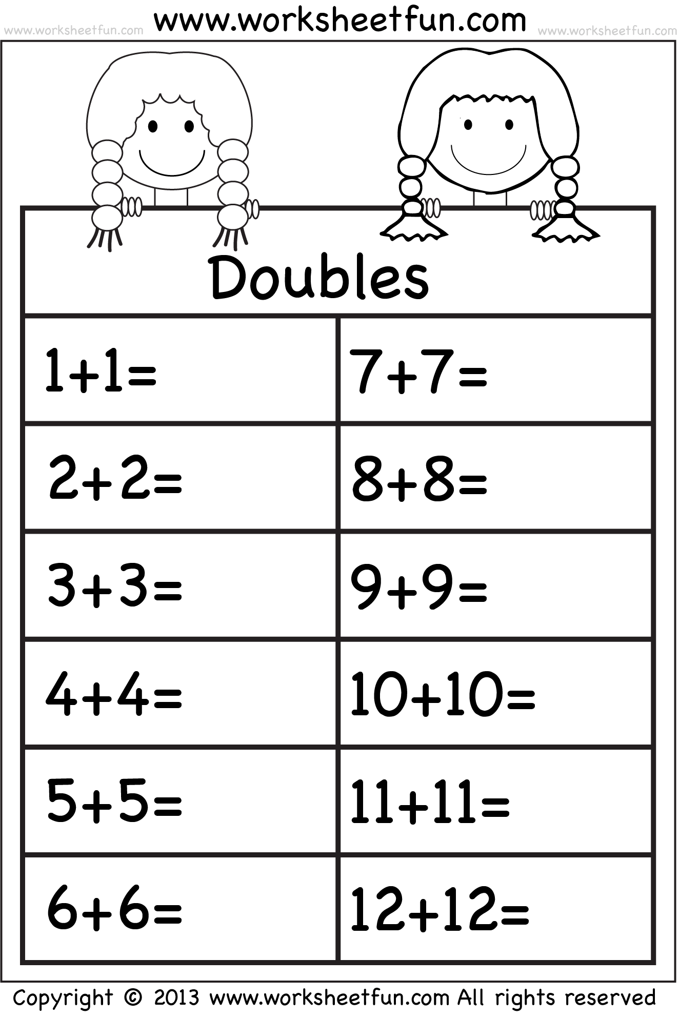 Doubles Doubles Plus 1 And Doubles Plus 2 Sorts And Worksheets Made By Teachers