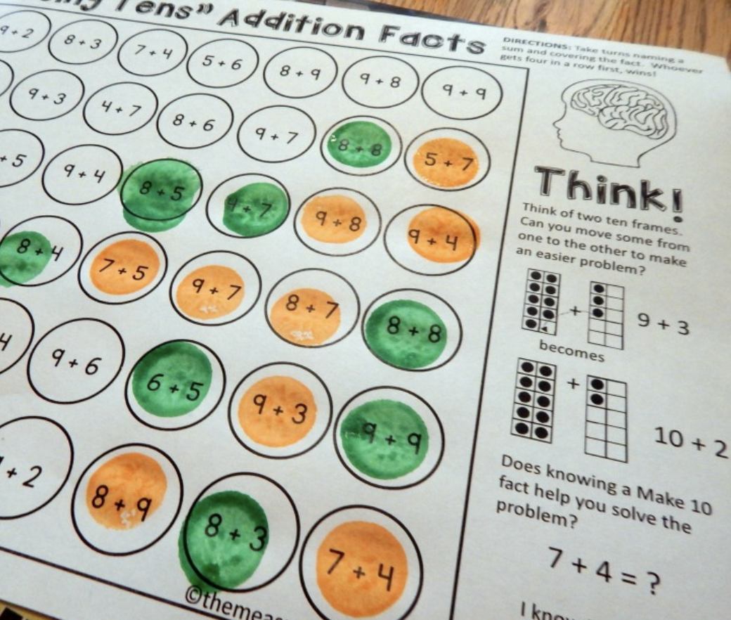 Addition Fact Strategy Games The Measured Mom