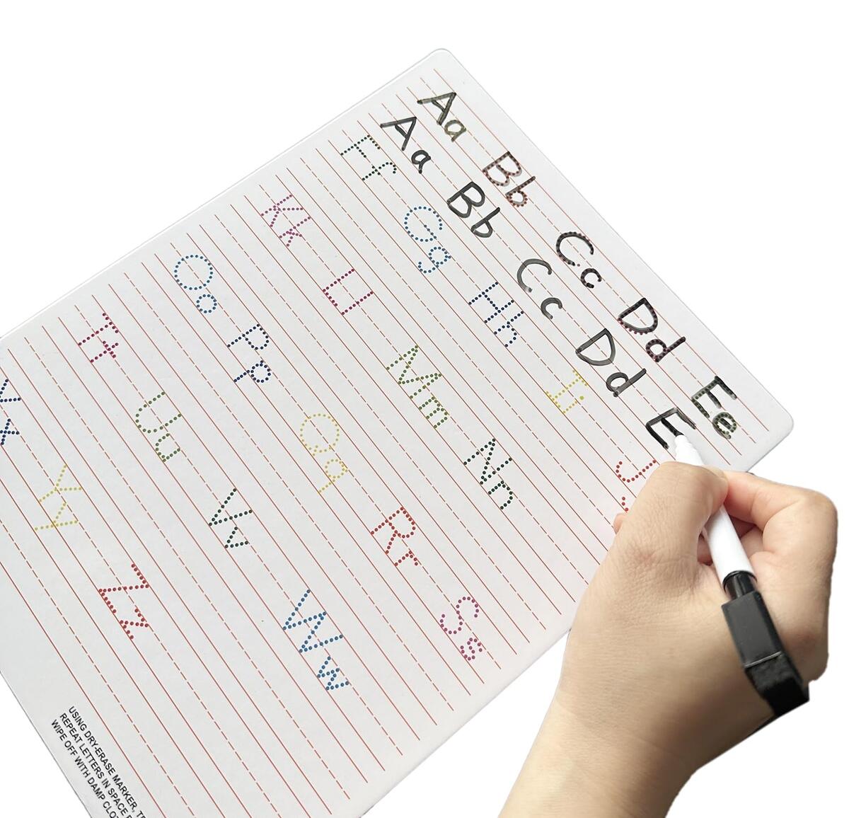 Alphabet Dry Erase Board Handwriting Practice Dry Erase Board ABC Tracing For Kids Ages 3 5 Reusable Whiteboard For Preschool Kindergarten Homeschool Ideal For Early Multiplication Pop It