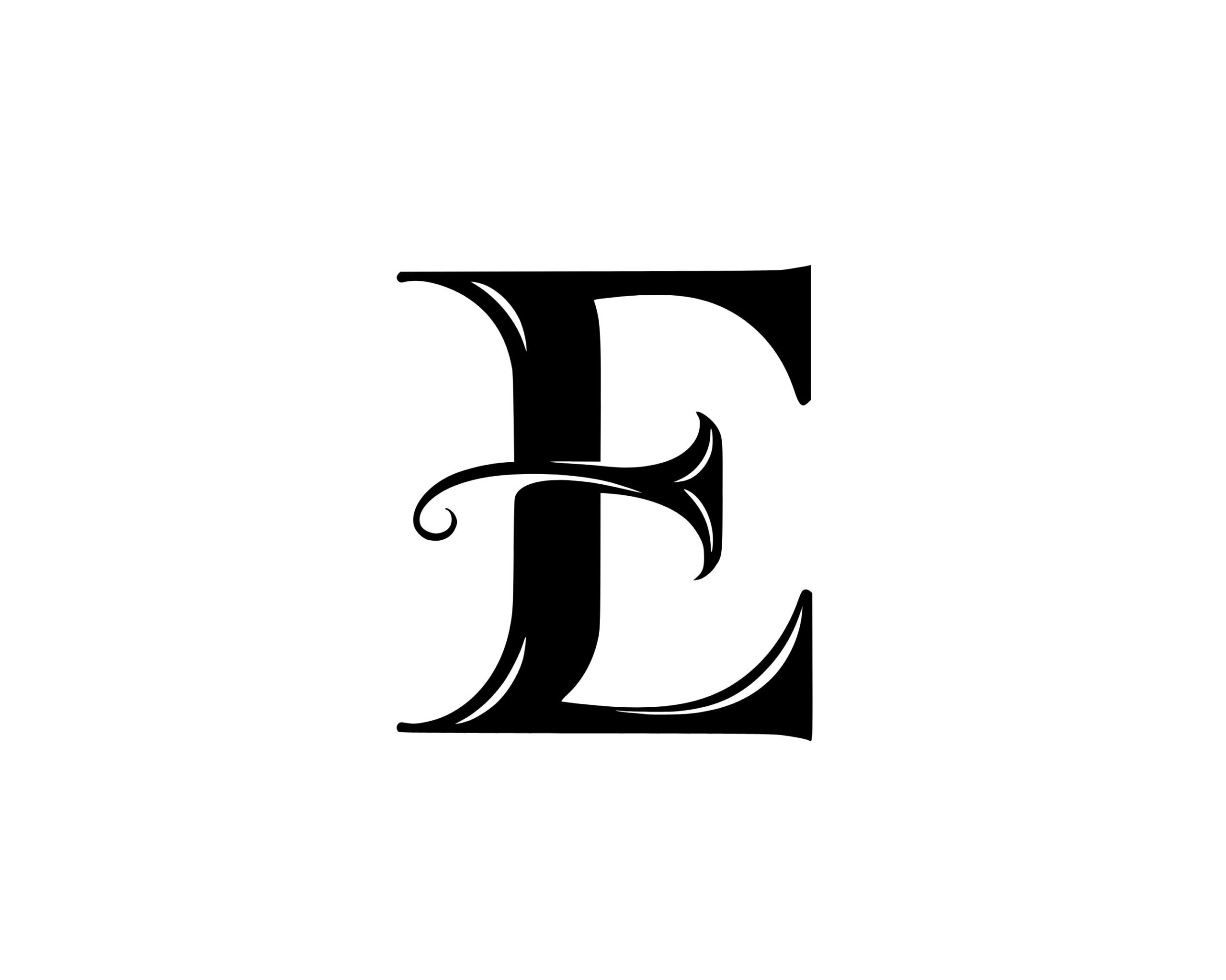 Alphabet Letter E SVG PNG Instant Download File Digital Design For Crafting Printable Art Etsy Letter E Ornamental Script Vintage Line Stock Vector Royalty Free 1348150892 Shutterstock