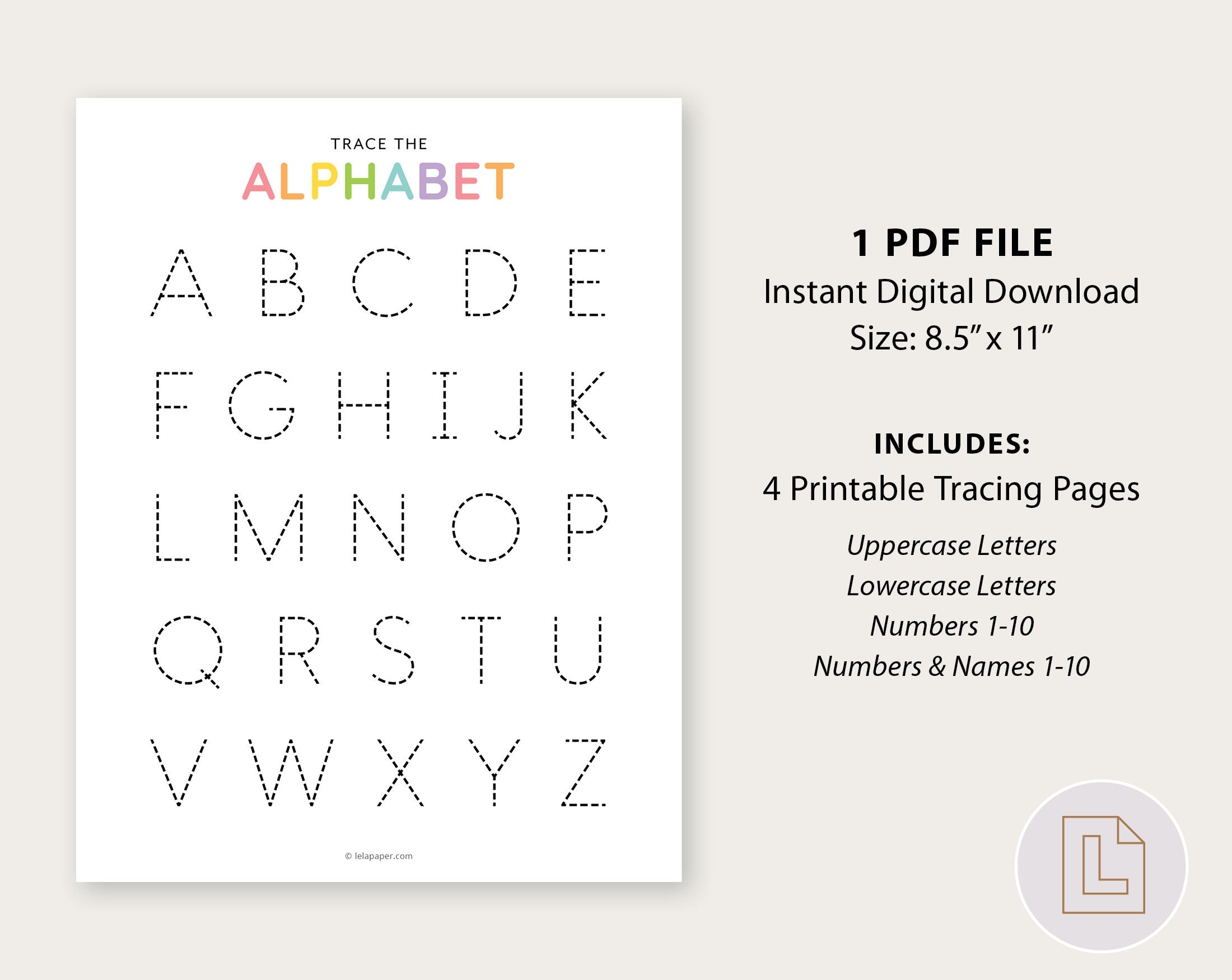 Alphabet Number Tracing Sheets Letter Number Writing Practice Pages Write And Wipe Tracing Worksheets Learn To Write Prewriting Pack Etsy