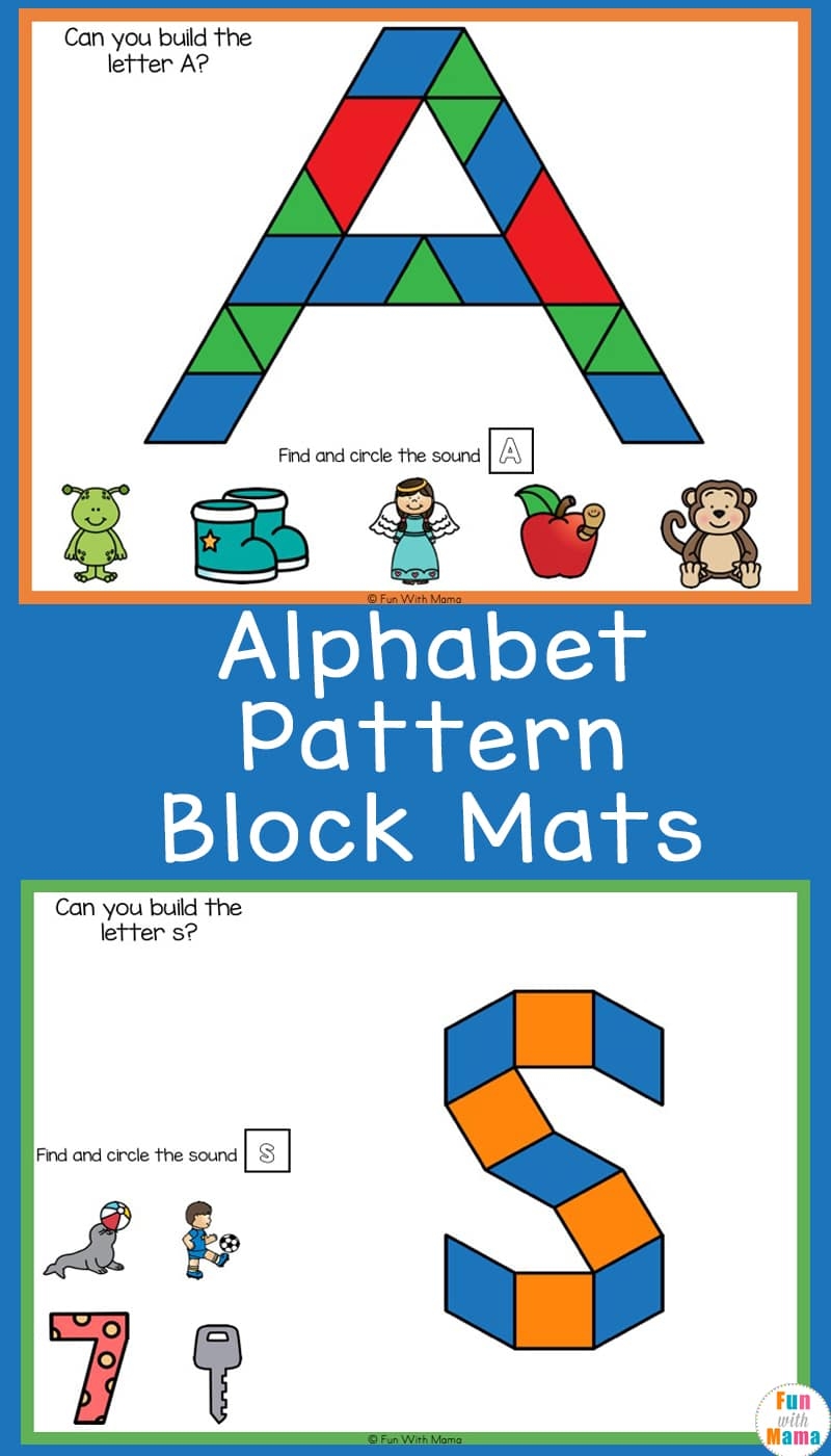 Alphabet Pattern Block Mats Fun With Mama