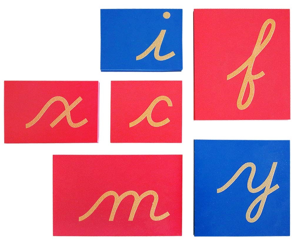 Cursive Printable Sandpaper Letters Montessori Letter Recognition Etsy