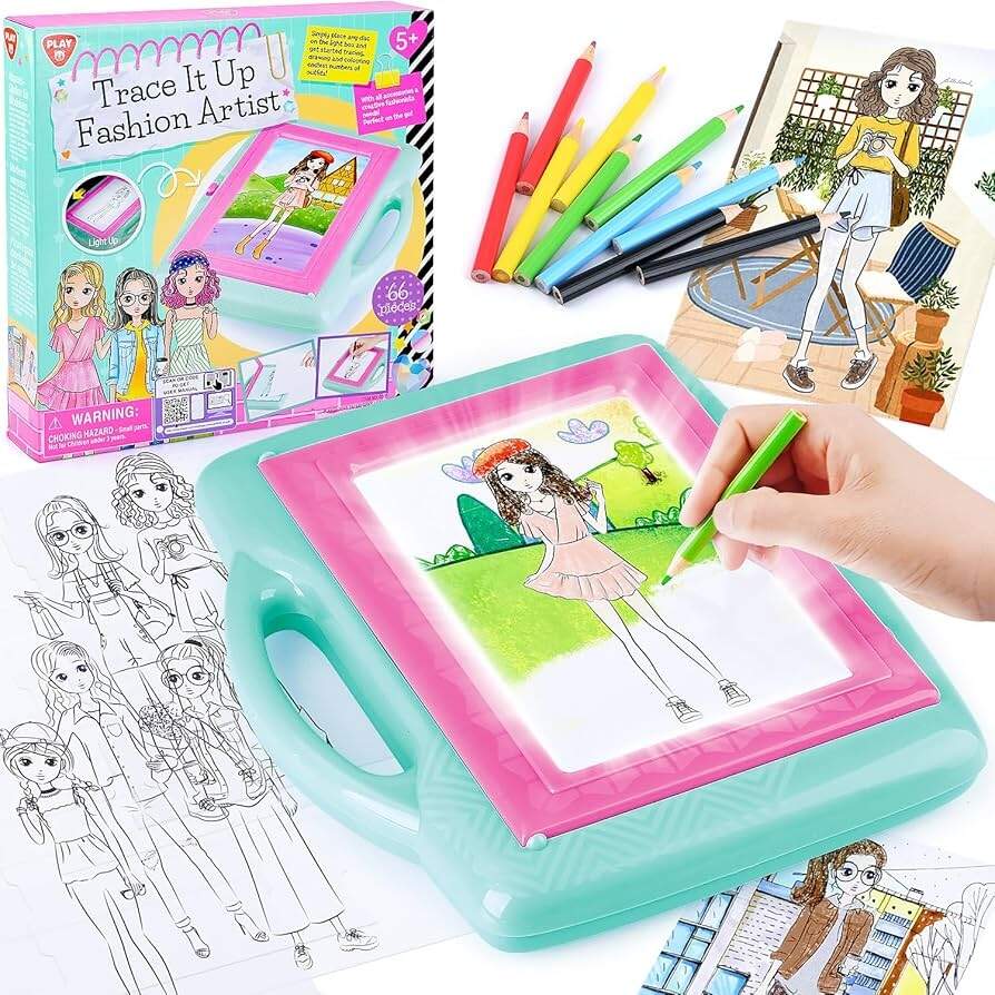 Amazon PLAY Light Up Tracing Pad For Kids LED Tracing Pad Toys For Girls Ages 6 12 Arts Crafts Writing Drawing Tracer Board Birthday Toys Gifts Ideas For Girl Or Boy 6