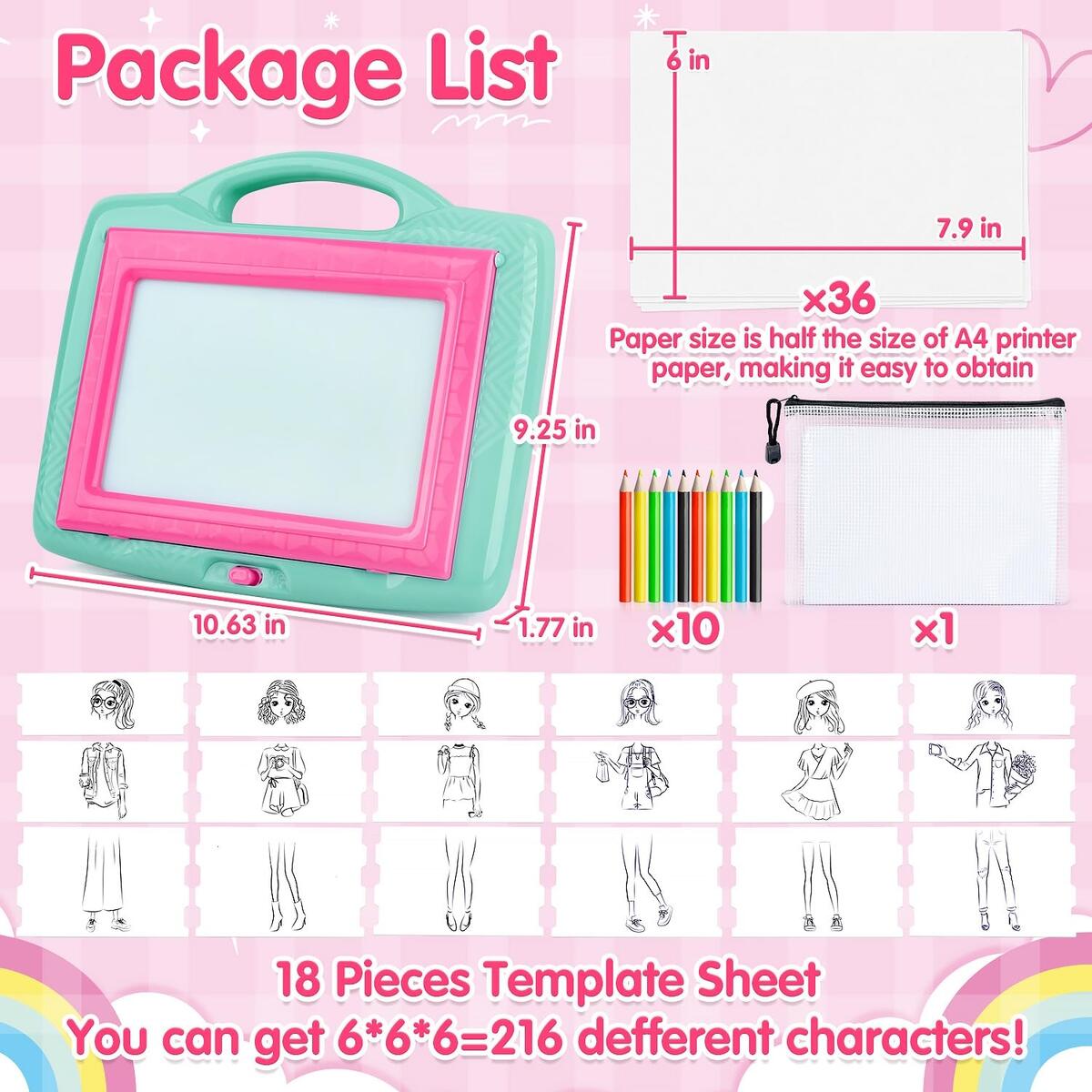 Amazon PLAY Light Up Tracing Pad For Kids LED Tracing Pad Toys For Girls Ages 6 12 Arts Crafts Writing Drawing Tracer Board Birthday Toys Gifts Ideas For Girl Or Boy 6