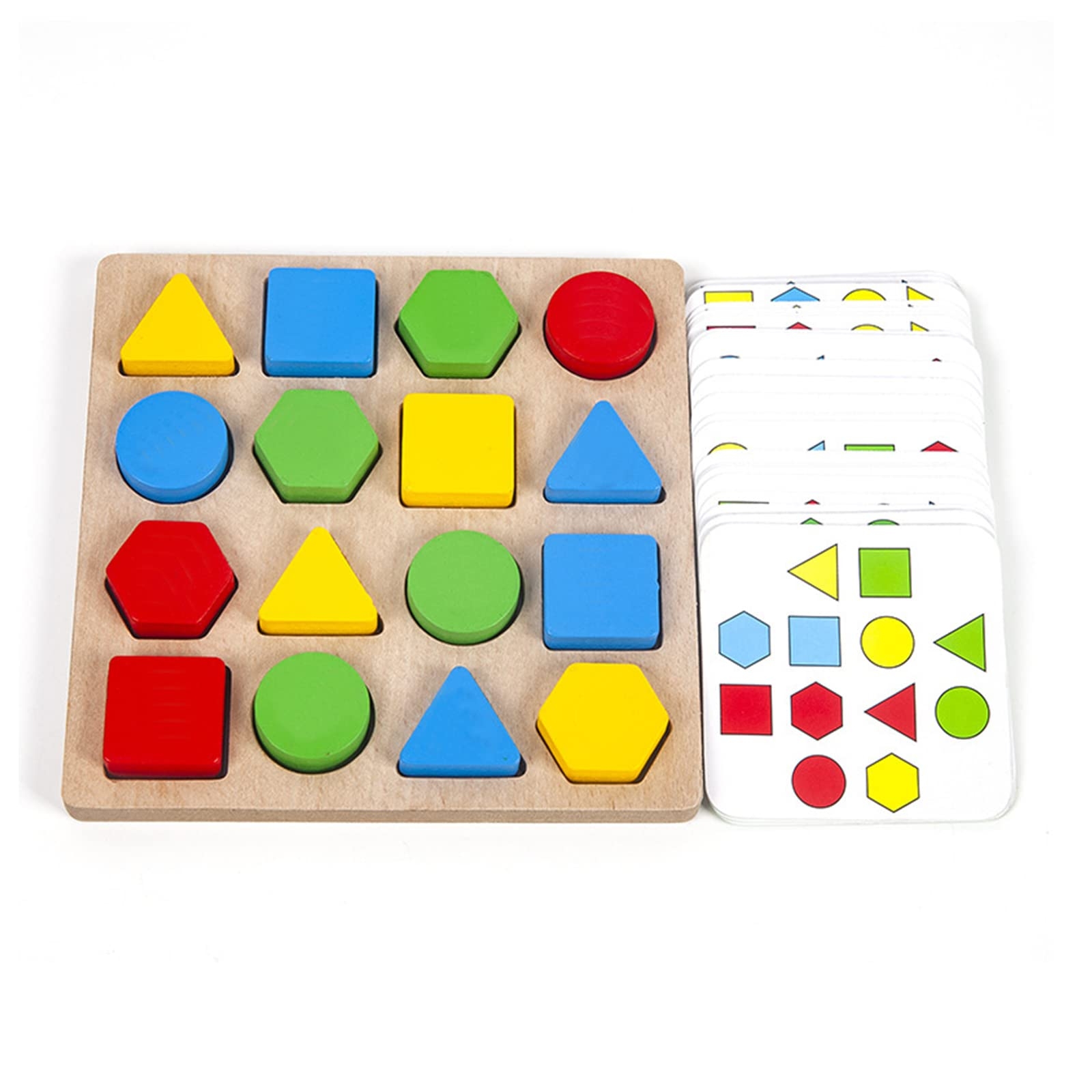 Amazon Shape Matching Game Color Sensory Educational Toy Geometric Shape Quick Matching Board Game Montessori Learning Toys For Toddlers Kids Boys Girls for 1 Player Toys Games