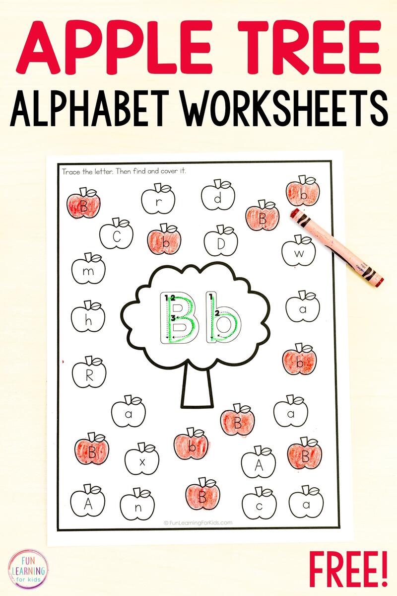 Apple Find The Letter Worksheets