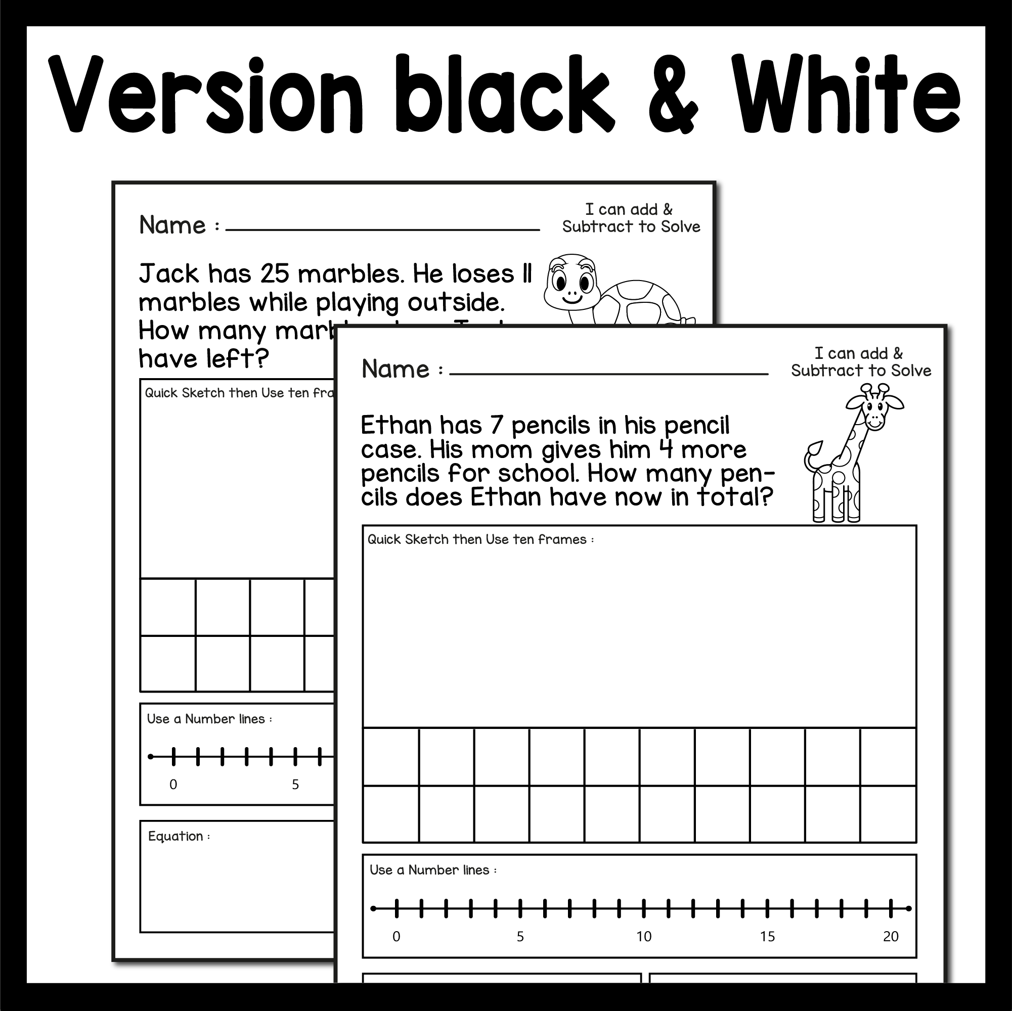 August Word Problem Addition Subtraction To Within 20 Math Worksheets Made By Teachers
