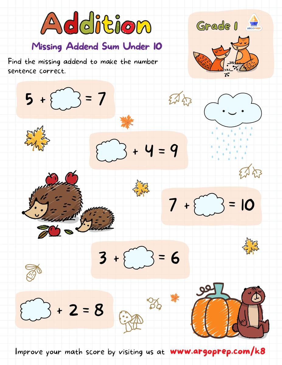 Autumn Addends ArgoPrep