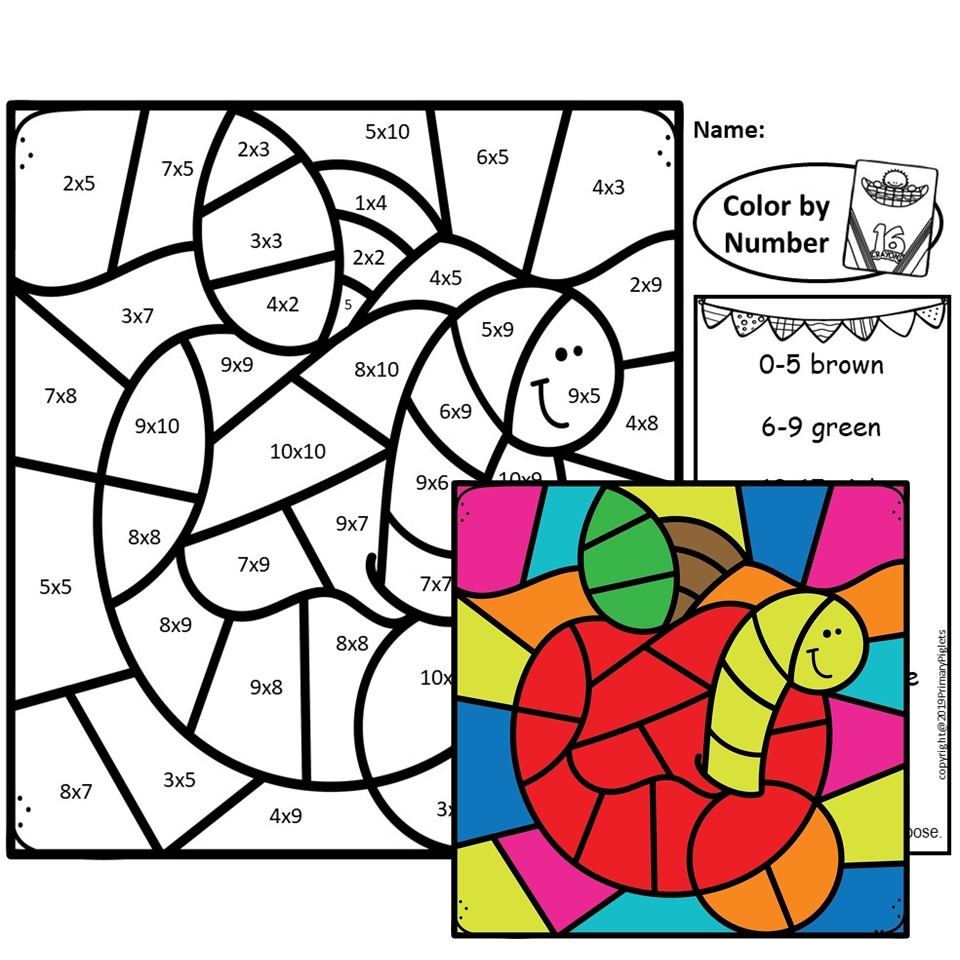 Back To School Multiplication Color By Number Multiplication Color By Code Multiplication Back To School Color By Number Classful