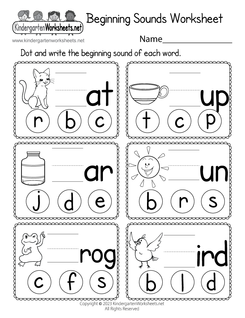 Beginning Sounds Worksheet Free Printable Digital PDF Letter A Sound Worksheets Tree Valley Academy