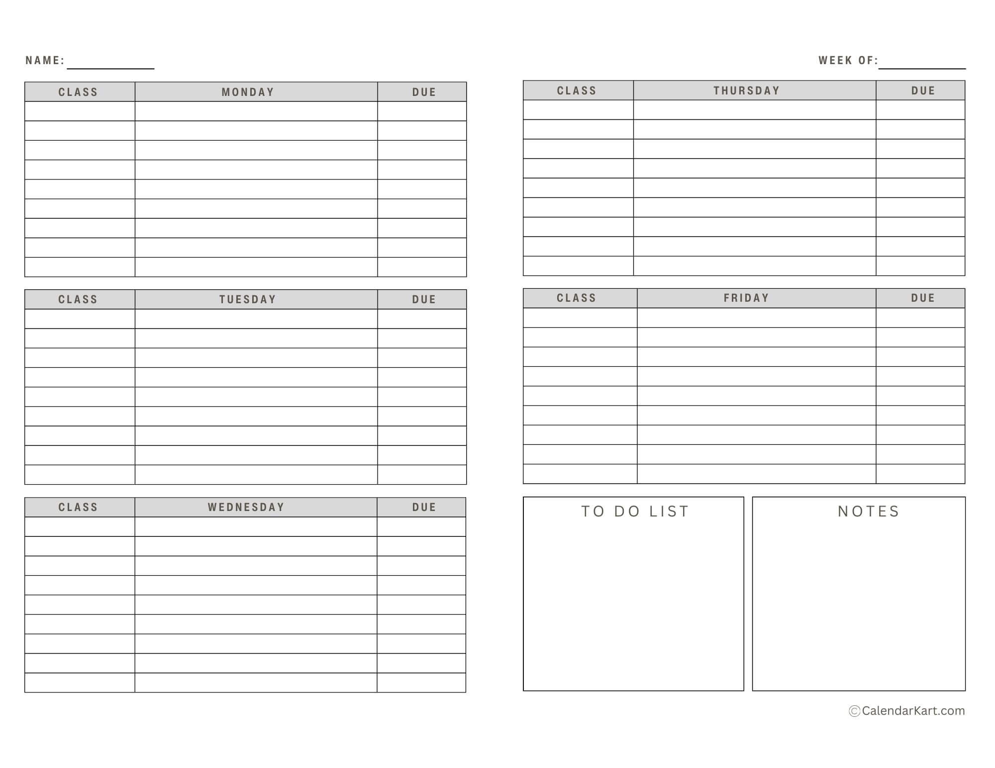 Weekly Organizer Printable Weekly Schedule Weekly Planner Printable To Do List Weekly Agenda Week At A Glance A4 A5 Letter Classic Half Etsy