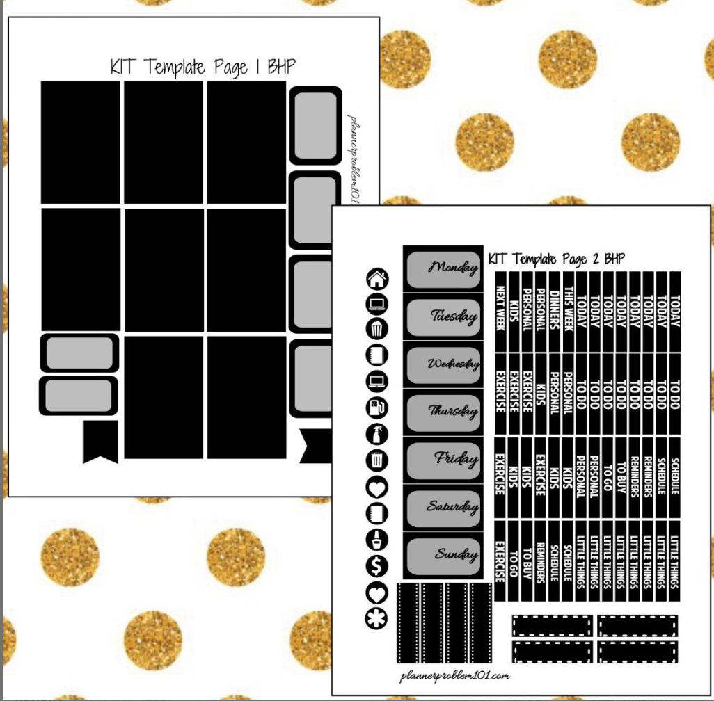 Big Happy Planner Sticker Template Free Printable Planner Stickers PlannerProblem
