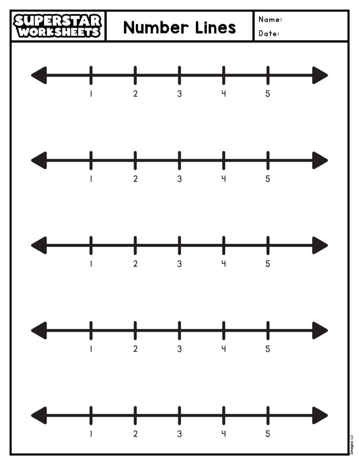 Blank Number Lines Free Printables Superstar Worksheets