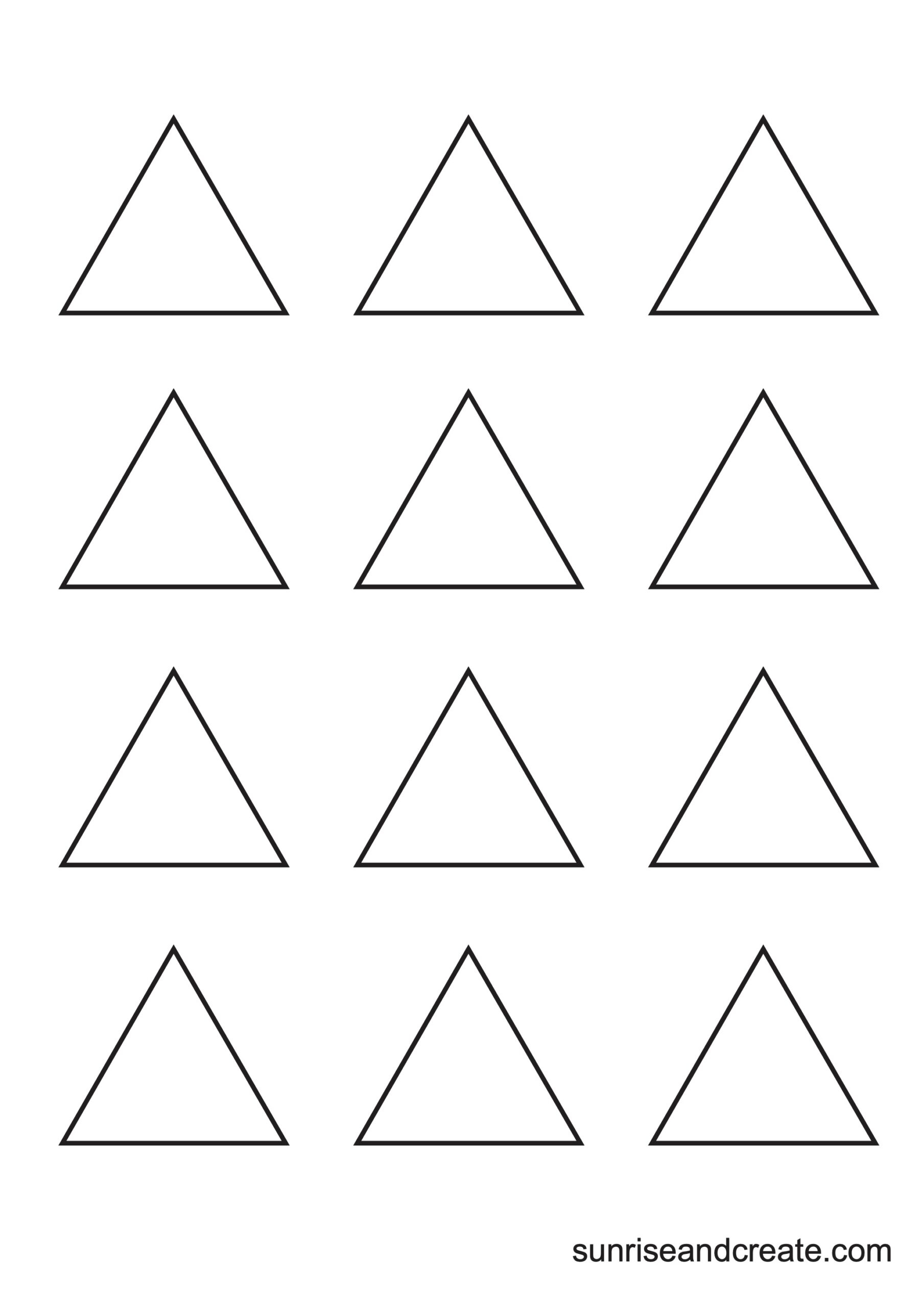 Blank Triangle Template Blank Triangle Template