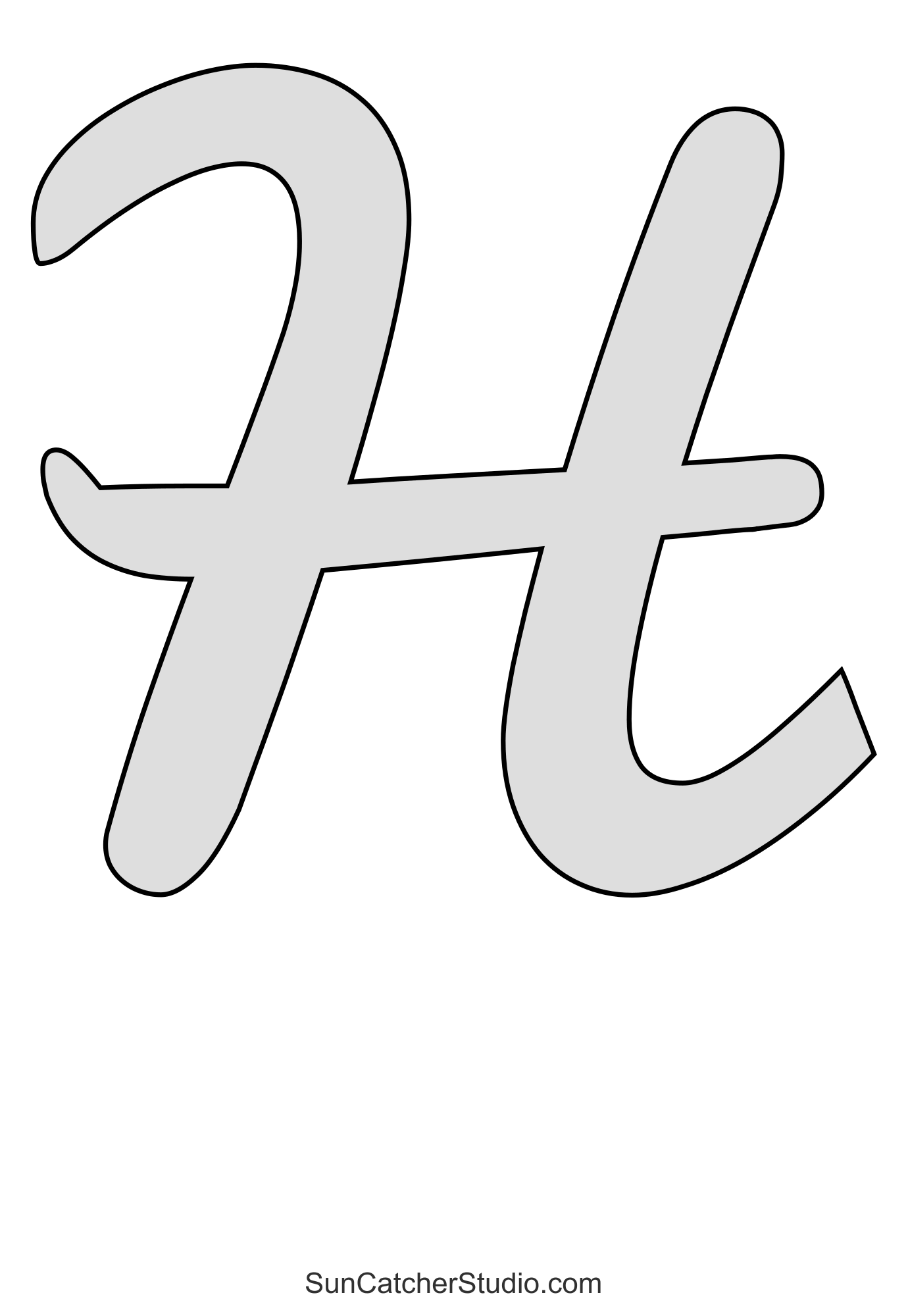 Bold Thick SCRIPT Letter Stencils Number And Alphabet Patterns Free Printables Lettering SVG Files Tools Apps Printable Cursive Bubble Letters Alphabet