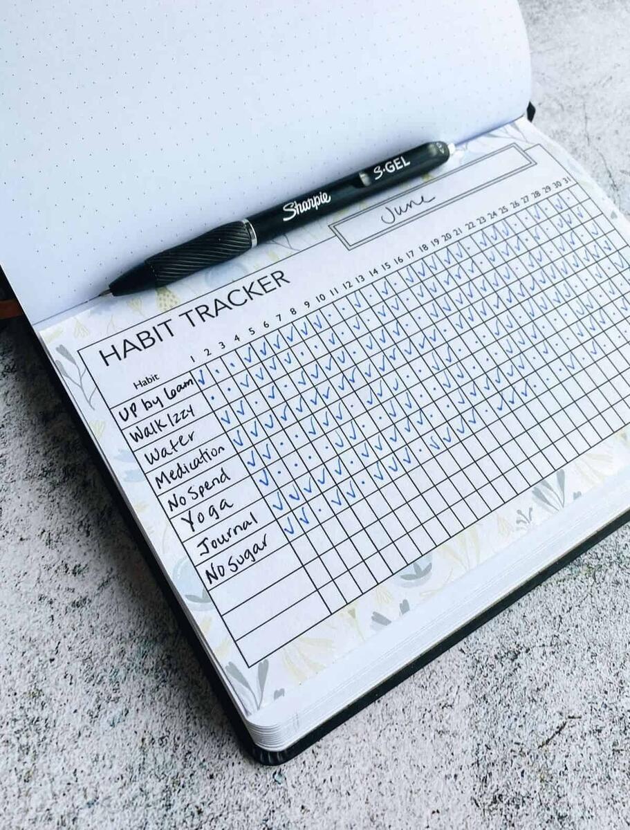Bullet Journal Habit Tracker Printable 50 Habit Tracker Ideas Hey Donna