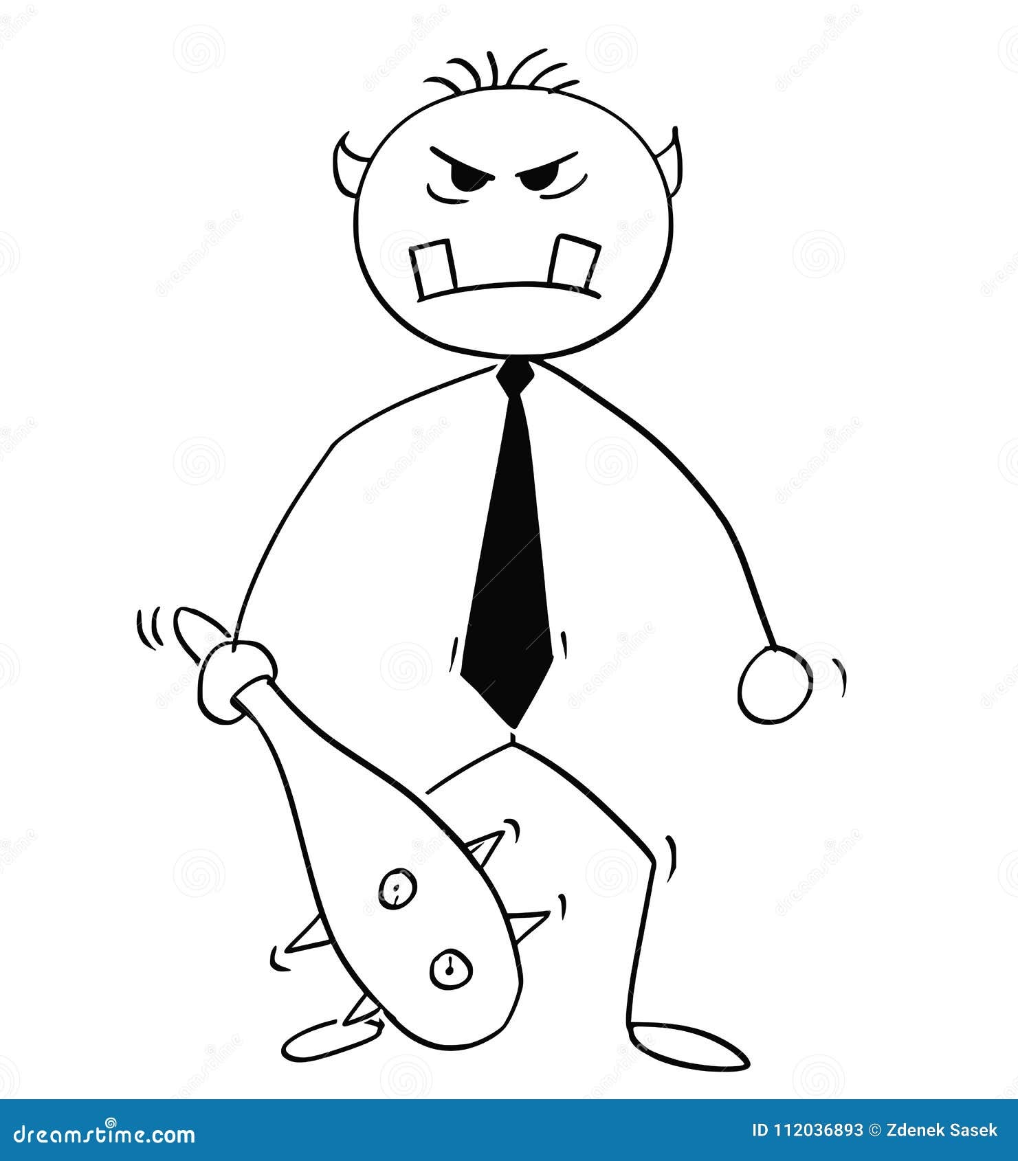Cartoon Of Rude Ogre Businessman Stock Vector Illustration Of Finance Arrogant 112036893