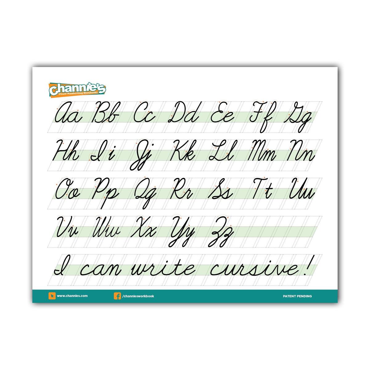 Channie s Easy Peasy Cursive Handwriting Workbook For Kids Tracing Cursive Writing Practice Book 80 Pages Front Back 40 Sheets Grades 1st 3rd Size 8 5 X 11 Buy Online At