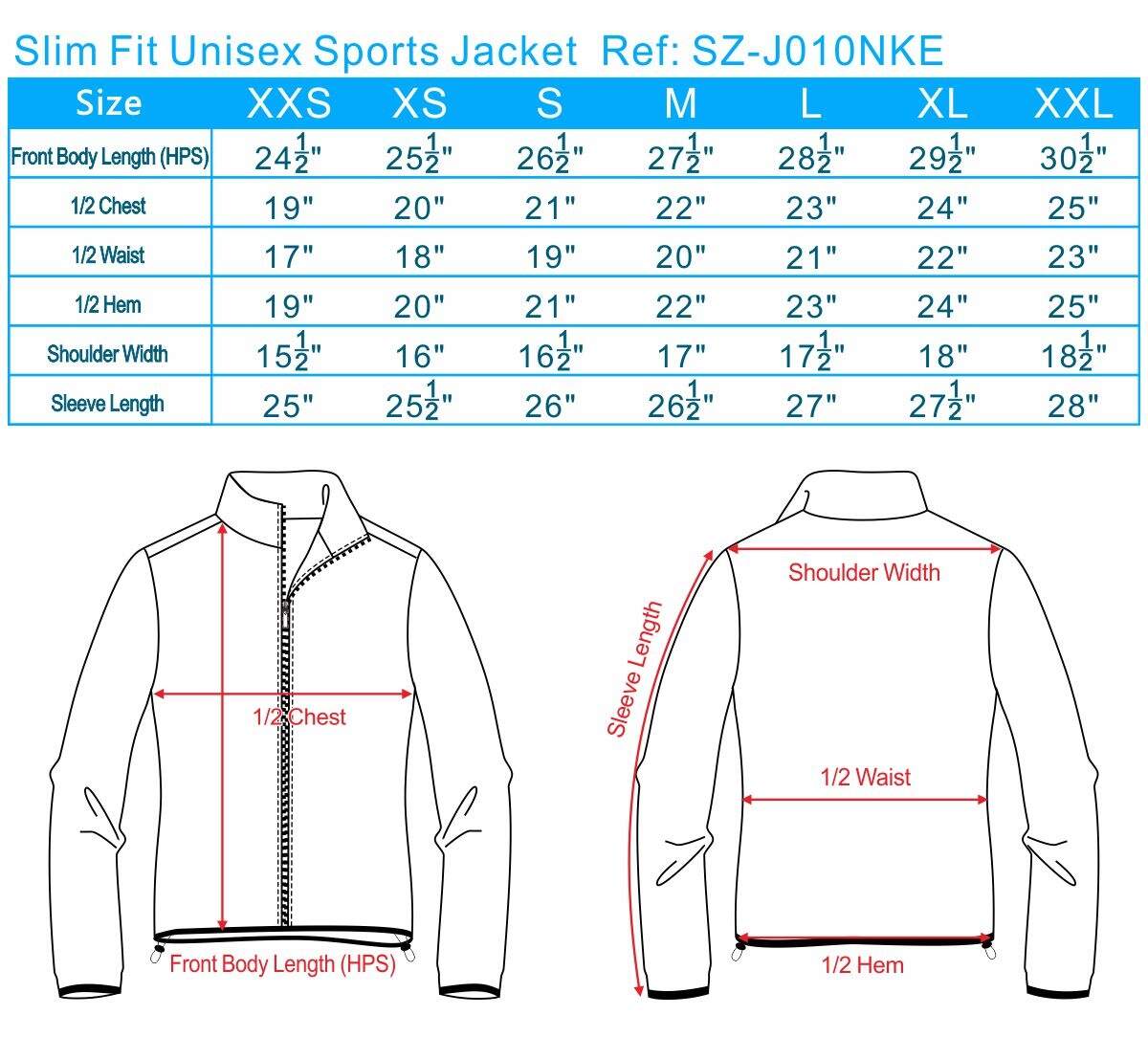 HOT Zip Hoodie Hoodie Size Chart Unisex Zip Hoodie Chart Size AWDIS JH050 Full Zip Hoodie Sizing Cart