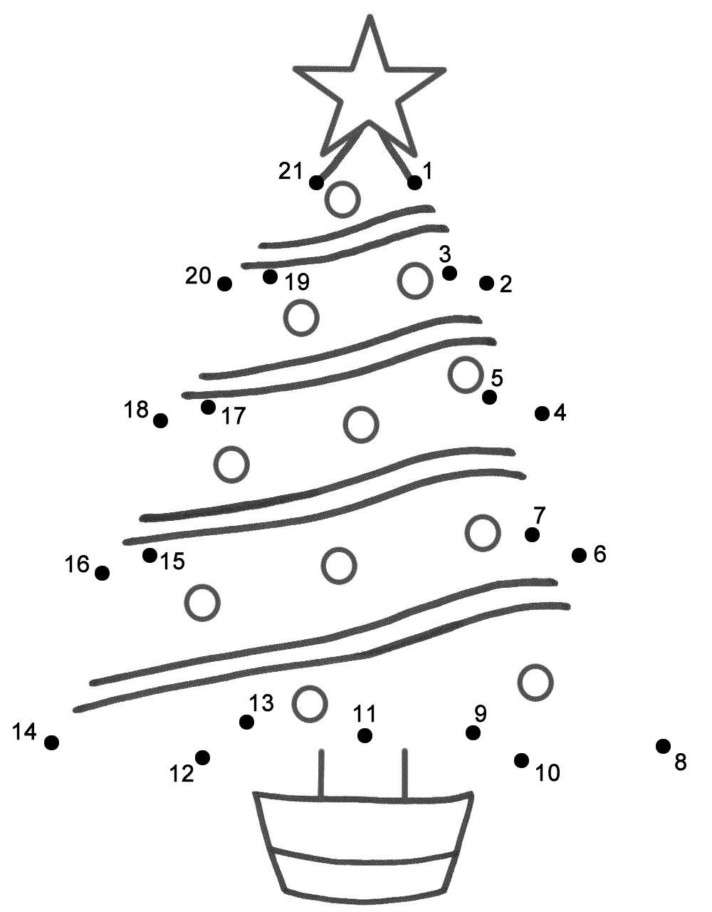 Christmas Tree Connect The Dots Count By 1 s Christmas
