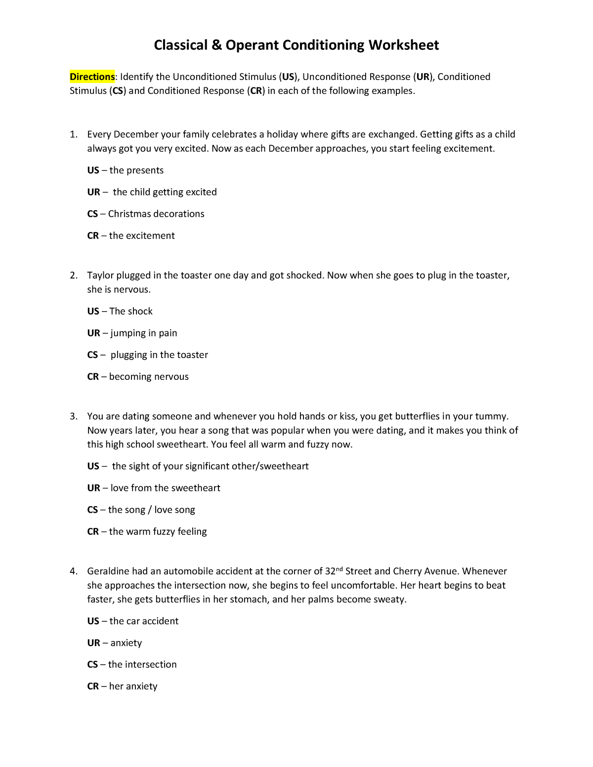 Classical And Operant Conditioning Worksheet 21 22 Classical Worksheets Library Classical And Operant Conditioning Worksheet 21 22 Classical Worksheets Library