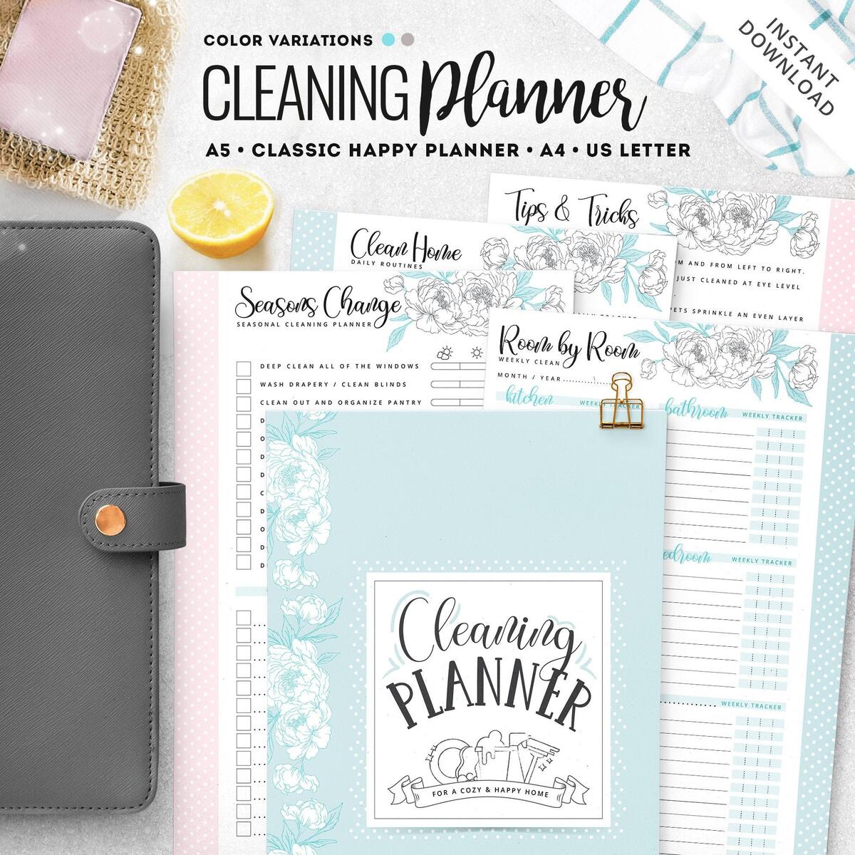Cleaning Planner Printable A5 A4 Letter HP Classic PDF Etsy Cleaning Planner Printable A5 A4 Letter HP Classic PDF Etsy