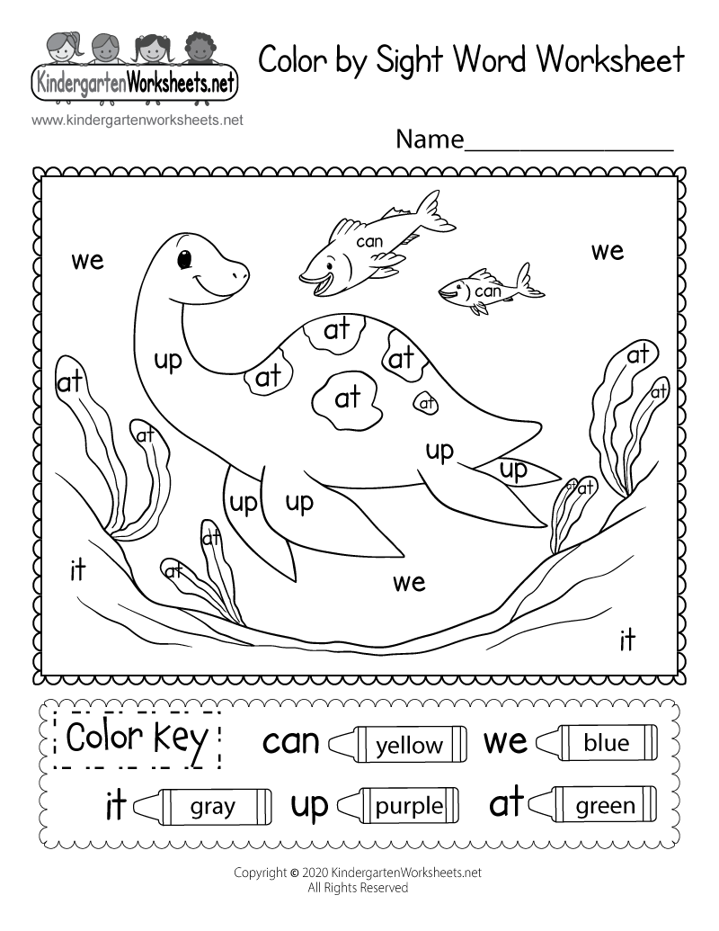 Color By Sight Word Worksheet Free Printable Digital PDF Color Words Worksheets For Kindergarten Hummingbird Homeschool
