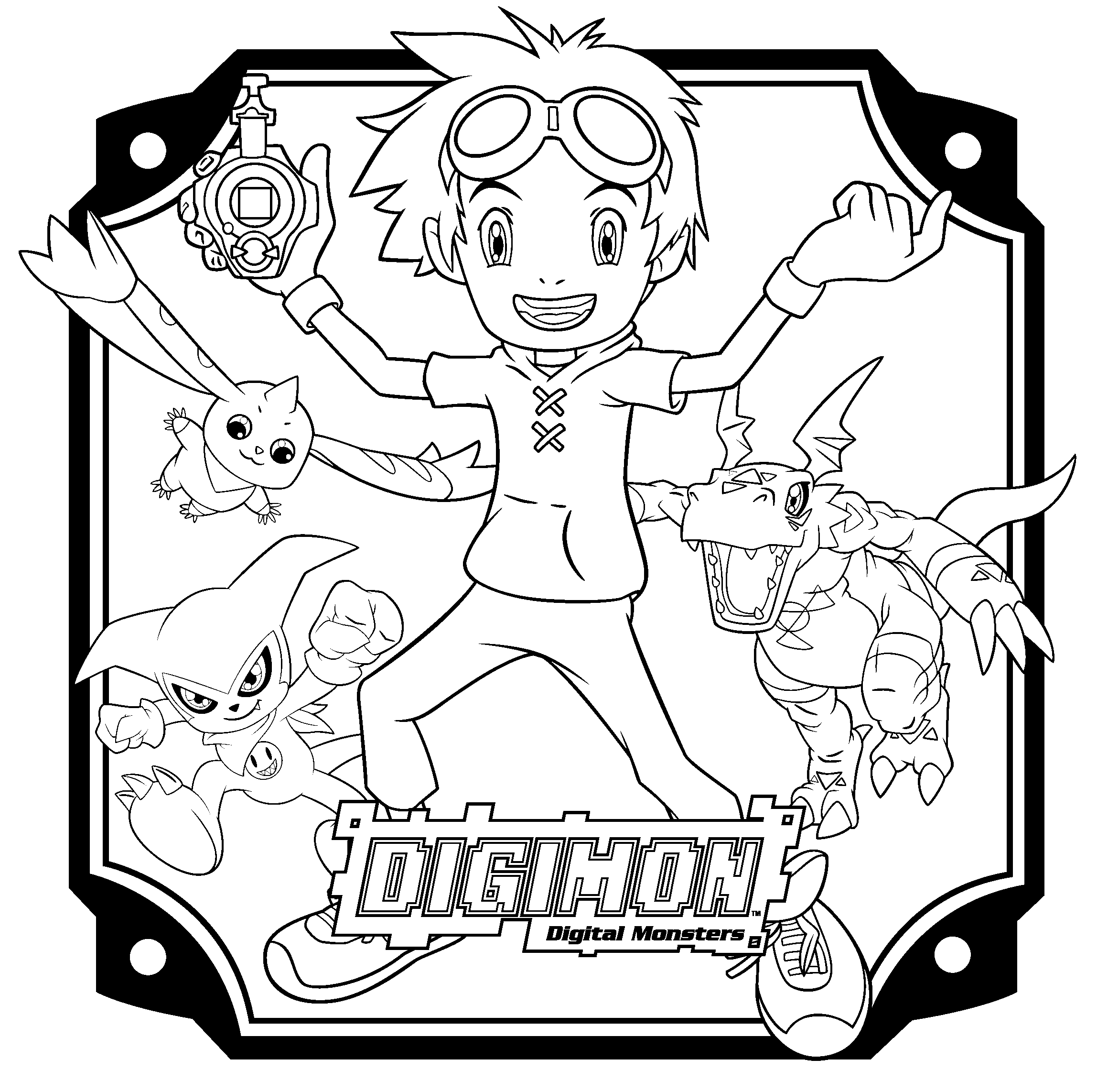 Coloring Page Digimon Coloring Pages 7