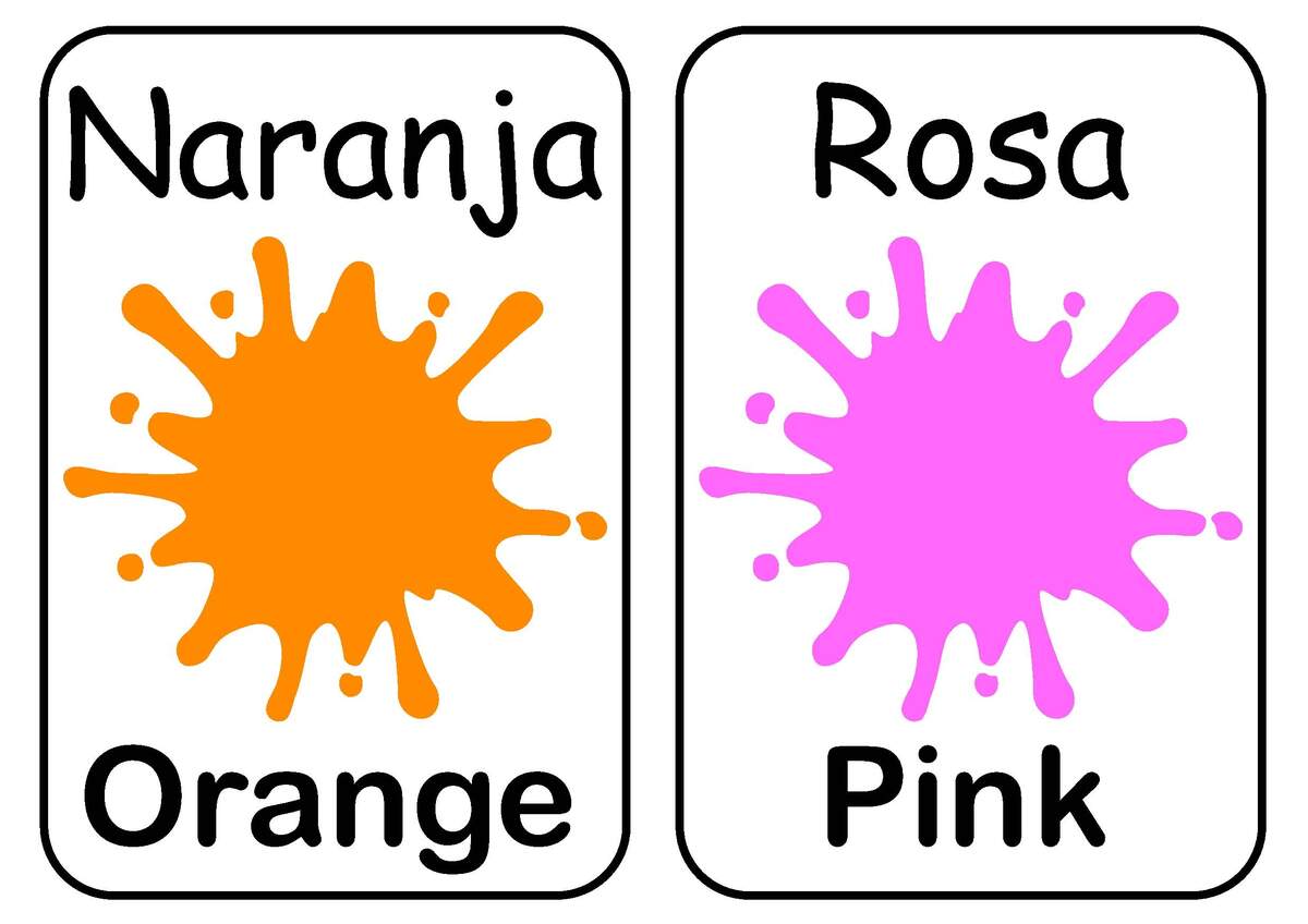 COLORS Spanish Flash Cards Vocabulary Study Flashcards With English And Spanish Learn Or Teach Spanish Classful